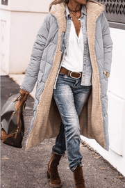 Anny | Manteau Long Réversible Doublé en Fourrure