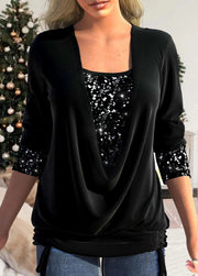 Top deux pièces à paillettes