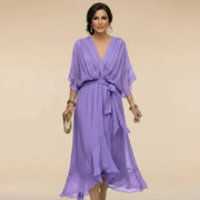 MARTA™ | Robe en chiffon à décolleté en V