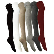 Chaussettes hautes côtelées pour femme – cosy