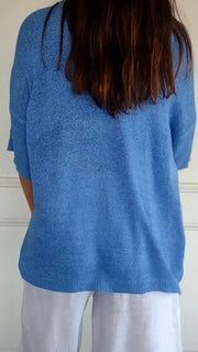 Top en maille unie avec encolure en V